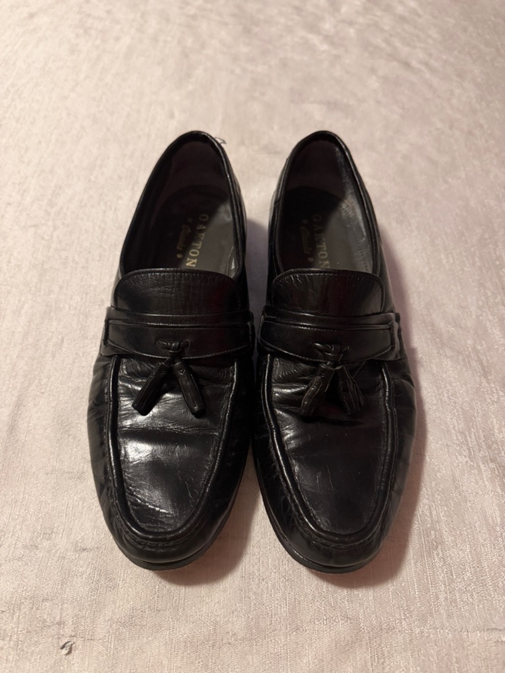 Oakton Classics Black Leather Tassel Loafers - Classic Men’s Dress Shoes